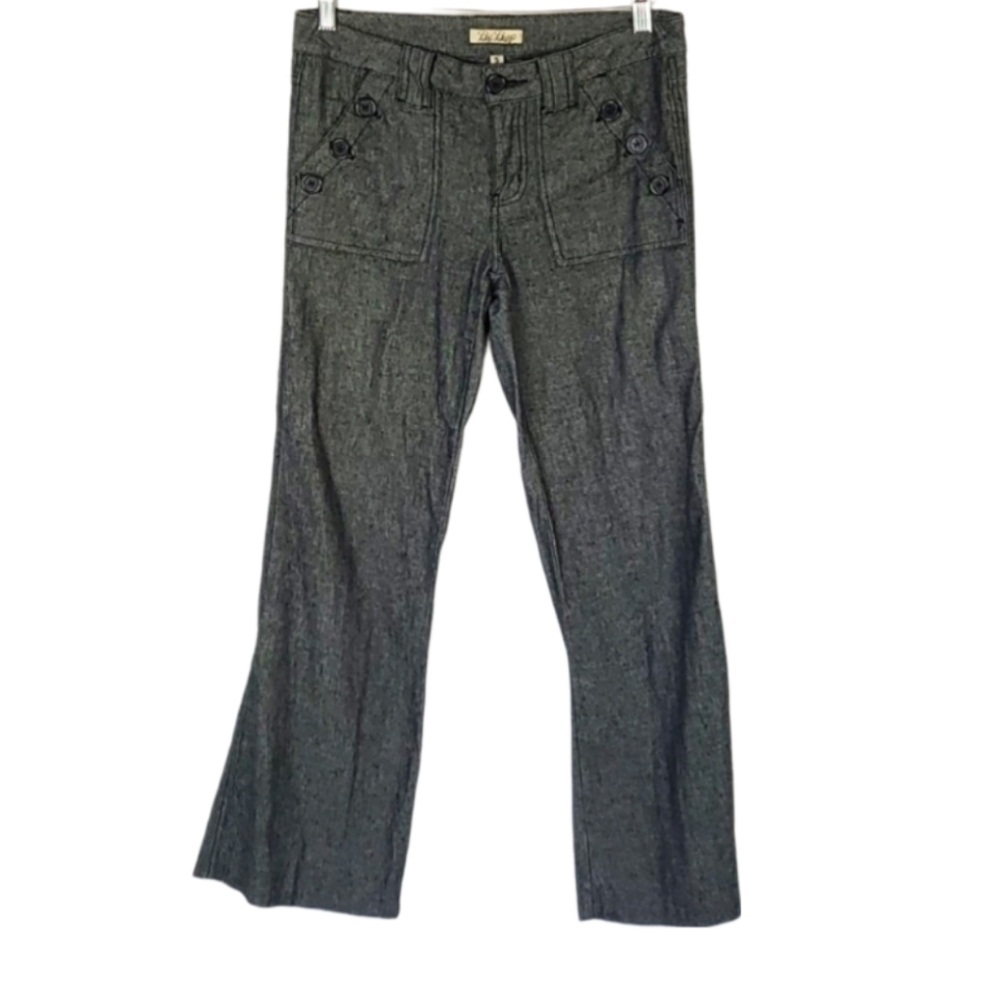 2000's BeBop Button Detail Dark Gray Denim Pants, Size 5